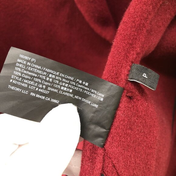 Theory Shawl Collar Clairene Jacket in Double-Face Wool-Cashmere Womens P S - Picture 10 of 12